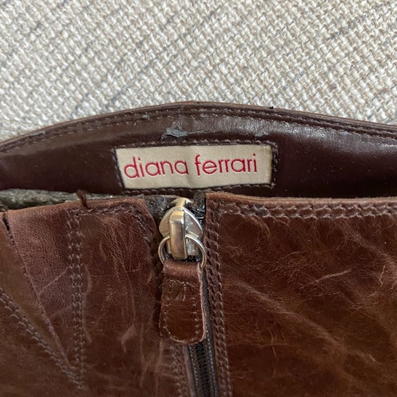 Diana Ferrari high knee brown boots size 8 - Picture 6 of 7